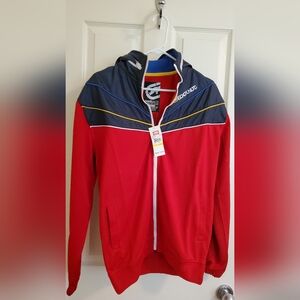 New Ecko Unltd Hood Track Jacket Zip M Sports Shirt Red & Navy